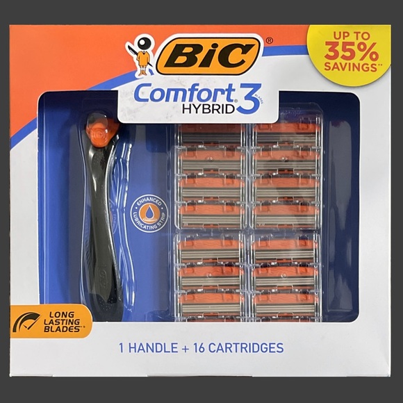 🆕 BIC Comfort 3 Hybrid Disposable 17 Piece Razor Kit for Men - Picture 9 of 10